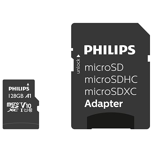 Carte microSDXC Philips Ultra Speed ​​128 Go + adaptateur SD UHS-I U1
