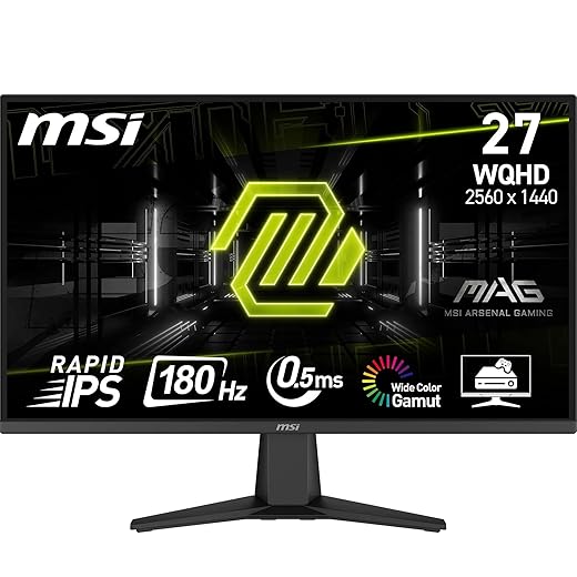 Ecran PC 27″ MSI Mag 275QF – Rapid IPS WQHD (2560 x 1440) 180 Hz