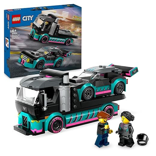 Lego City 60406 – La Voiture de Course et Le Camion de Transport de Voitures