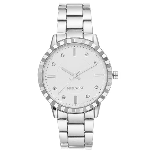 Nine West Montre Bracelet ornée de Cristaux pour Femme
