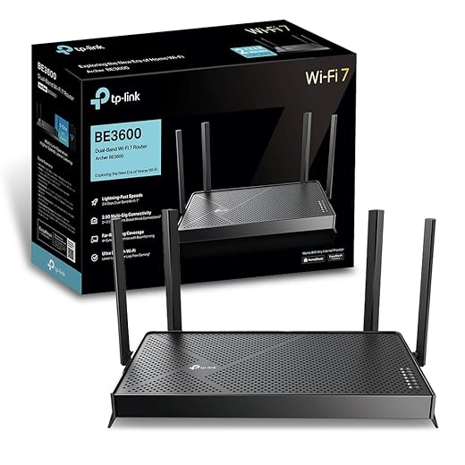 Routeur TP-Link Archer BE3600 – WiFi 7, BE 3600 Mbps bi-Bande, 2 Ports 2.5G