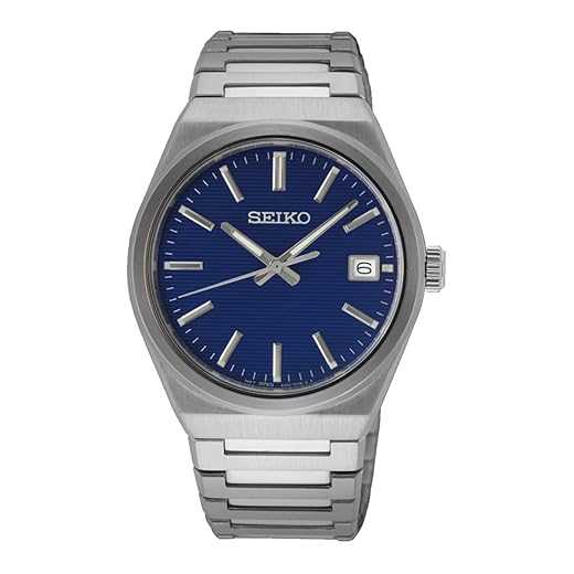 Seiko Hommes Analogique Quartz Montre avec Bracelet en Acier Inoxydable SUR553P1