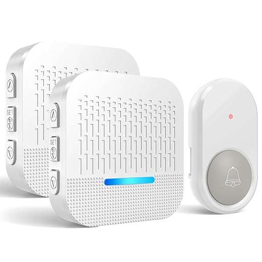 SURFOU Sonnette Sans Fil Exterieur Etanche Carillon Sonnette 300m Distance